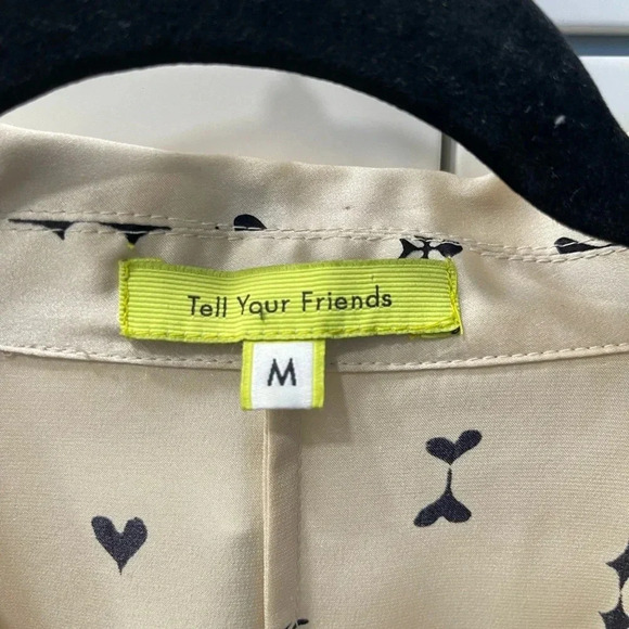 Tell Your Friends Silk Blouse size Medium - Picture 6 of 9